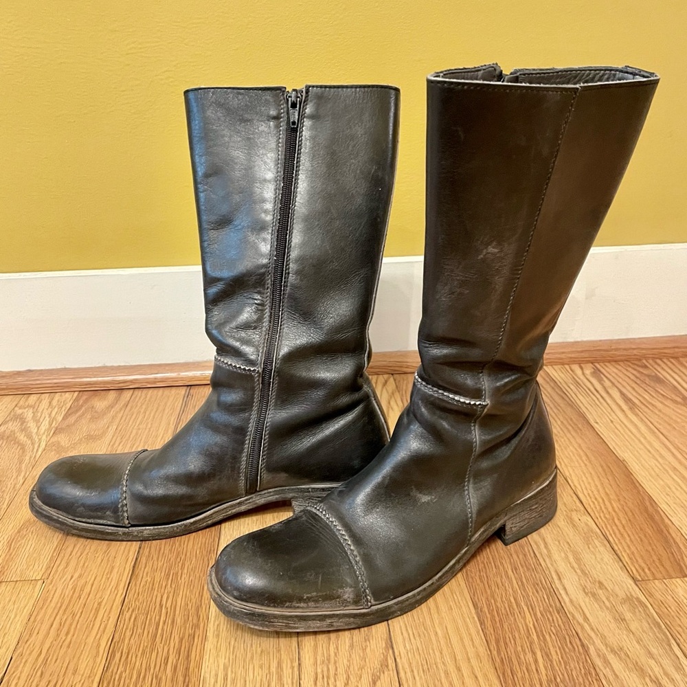Vintage 2000s Vero Cuoio Black Leather Boots